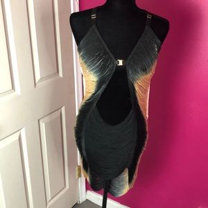 Black and Gold Shingled dress